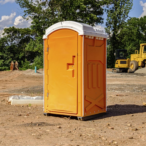 how often are the porta potties cleaned and serviced during a rental period in Buchanan